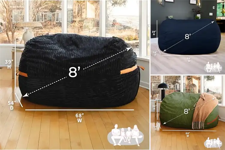 Detailed view of Best 8-Foot Bean Bag Chairs: Ultimate Comfort & Style Guide