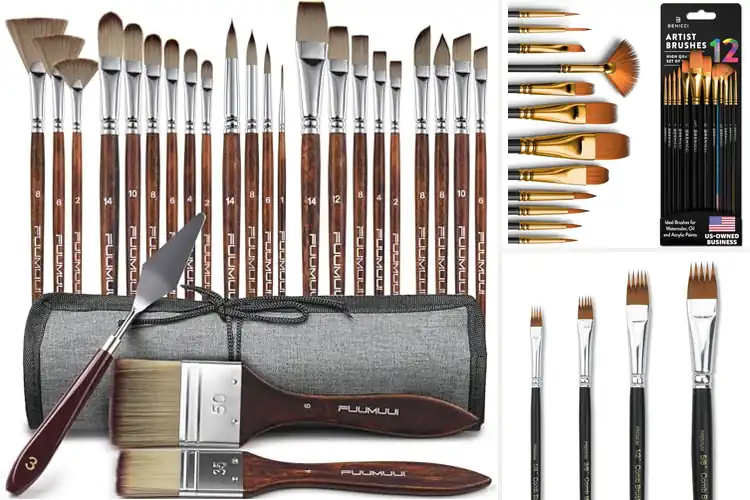 Detailed view of Best Acrylic Brushes For Artists: Boost Your Painting Skills