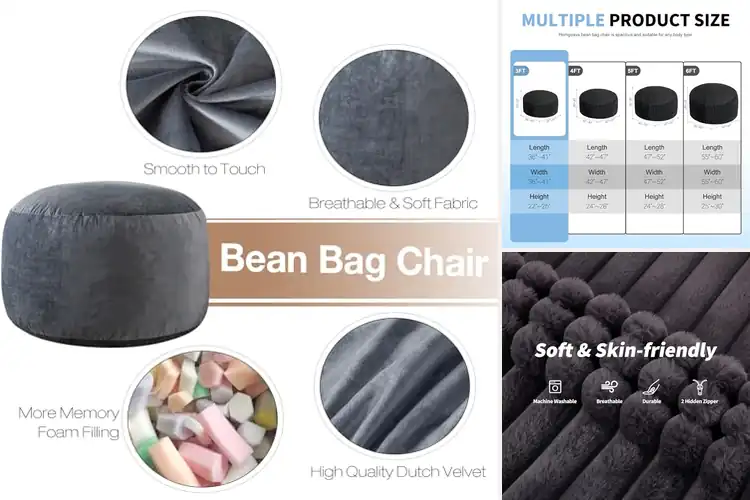 Detailed view of Best Bean Bags For Adults: Cozy, Relaxing Seating Picks