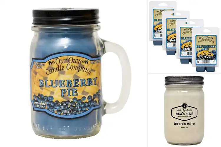 Detailed view of Best Blueberry-Fragranced Soy-Wax Candles