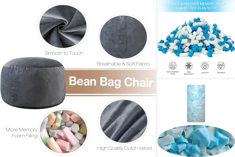 Detailed view of Best Comfort-Focused Foam Bean Bag