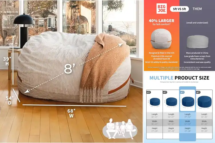 Detailed view of Best Corded Plush Bean Bags: Cozy Comfort You’ll Love