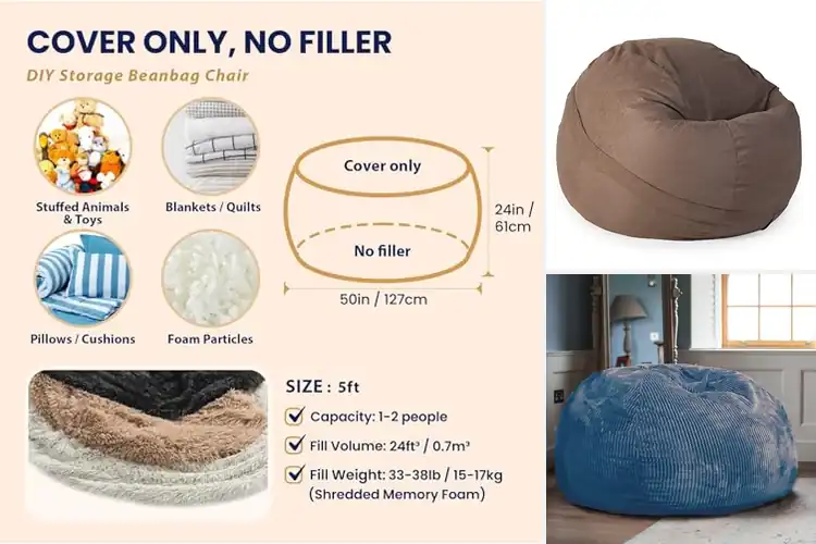 Detailed view of Best Durable Fabric Bean Bag Cover
