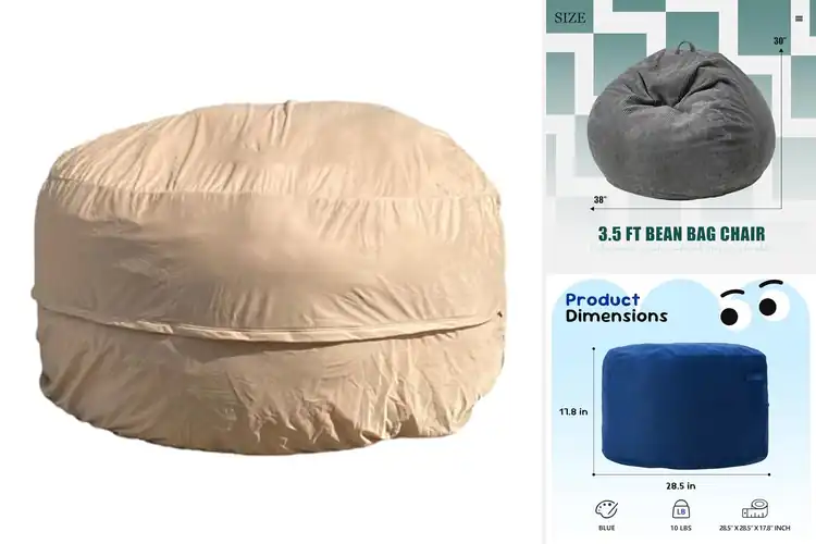 Detailed view of Best Durable Removable Cover For Bean Bag