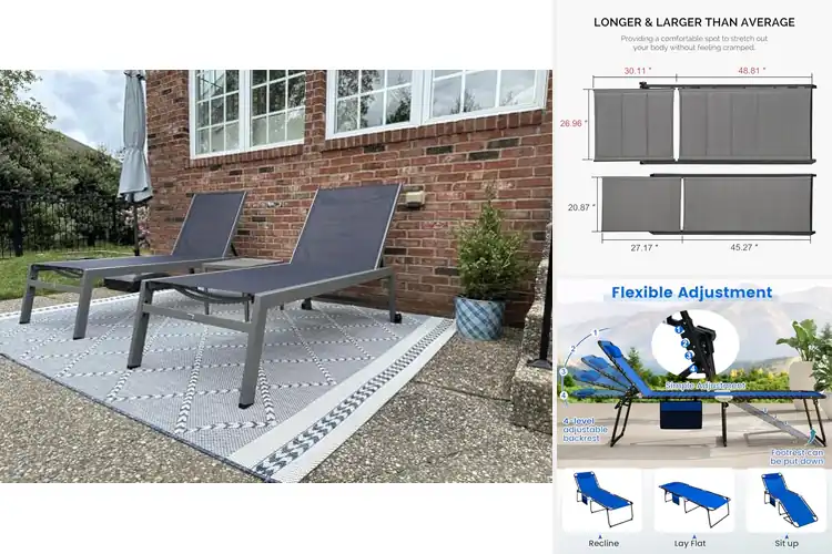 Detailed view of Best Extra-Large Loungers