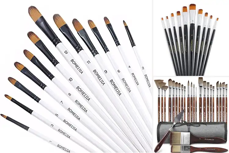 Detailed view of Best Filbert Shaped Brushes: Smooth Blending & Pro Results