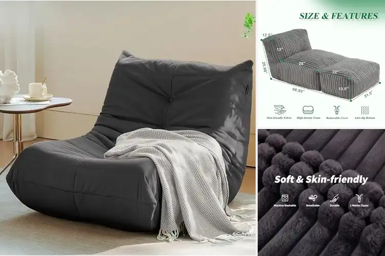 Detailed view of Best Foam Bean Bag Couches for Supreme Comfort