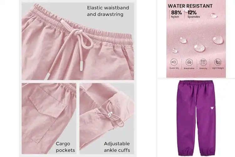 Detailed view of Best Girls’ Waterproof Pants