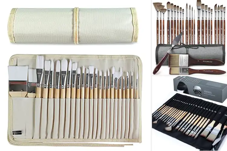 Detailed view of Best Oil Painting Brush Set