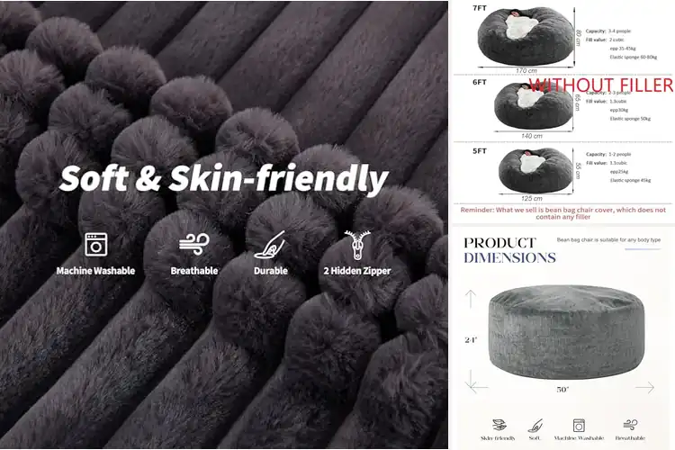 Detailed view of Best Oversized Bean Bag