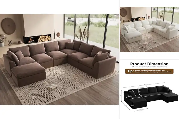 Detailed view of Best Oversized Couches: Plush, Modular, Stylish Comfort