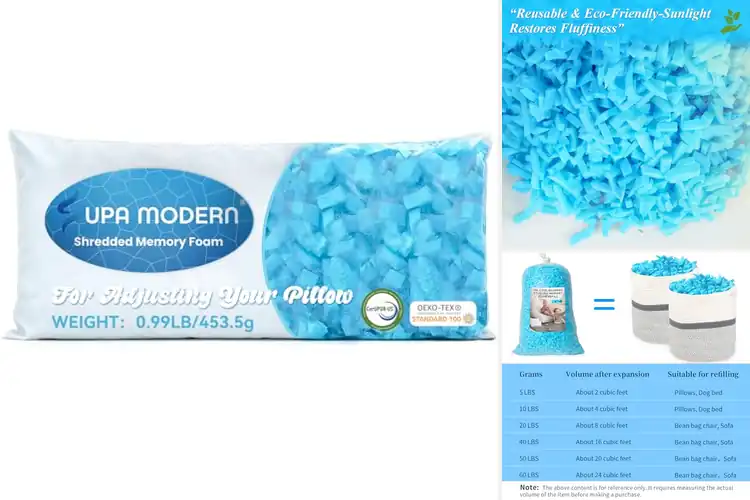 Detailed view of Best Patented Shredded Foam Filling