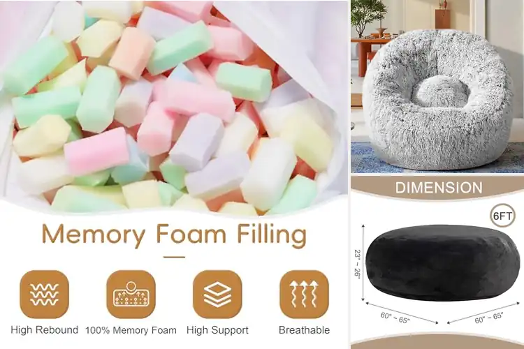 Detailed view of Best Plush Bean Bag Chairs