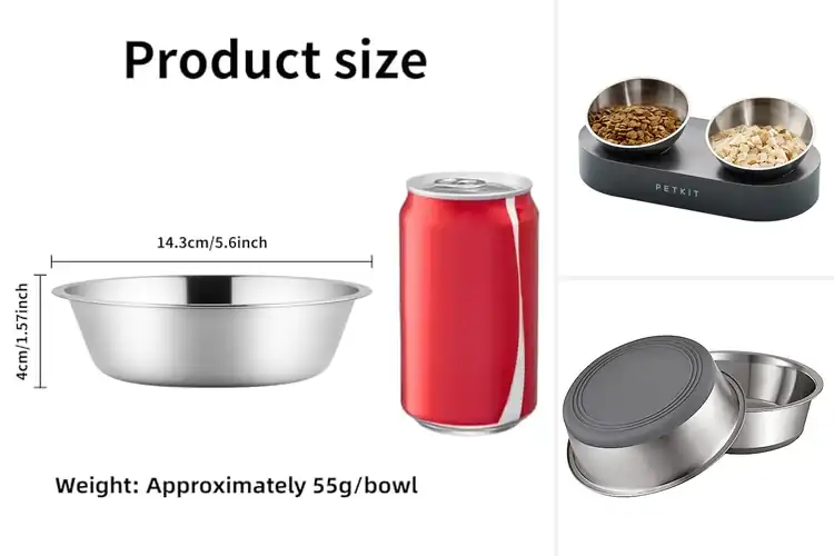 Detailed view of Best Stainless Steel Cat Bowls : Happy Cat Dining